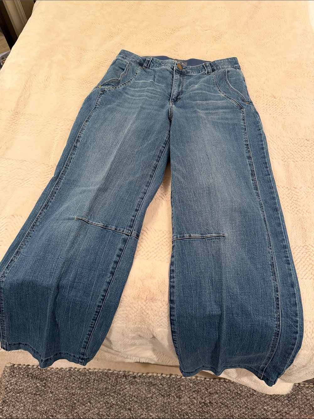 Super cute womens Democtacy AB technology Blue Wide-Leg Jeans